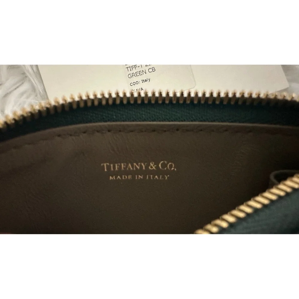 Tiffany & Co. colorblock leather zipped card case wallet